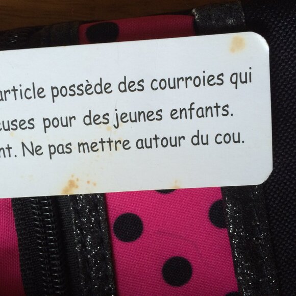 Hello Kitty Womens Crossbody Bag Black Pink Dots 2013 Sanrio NWT - Picture 8 of 8